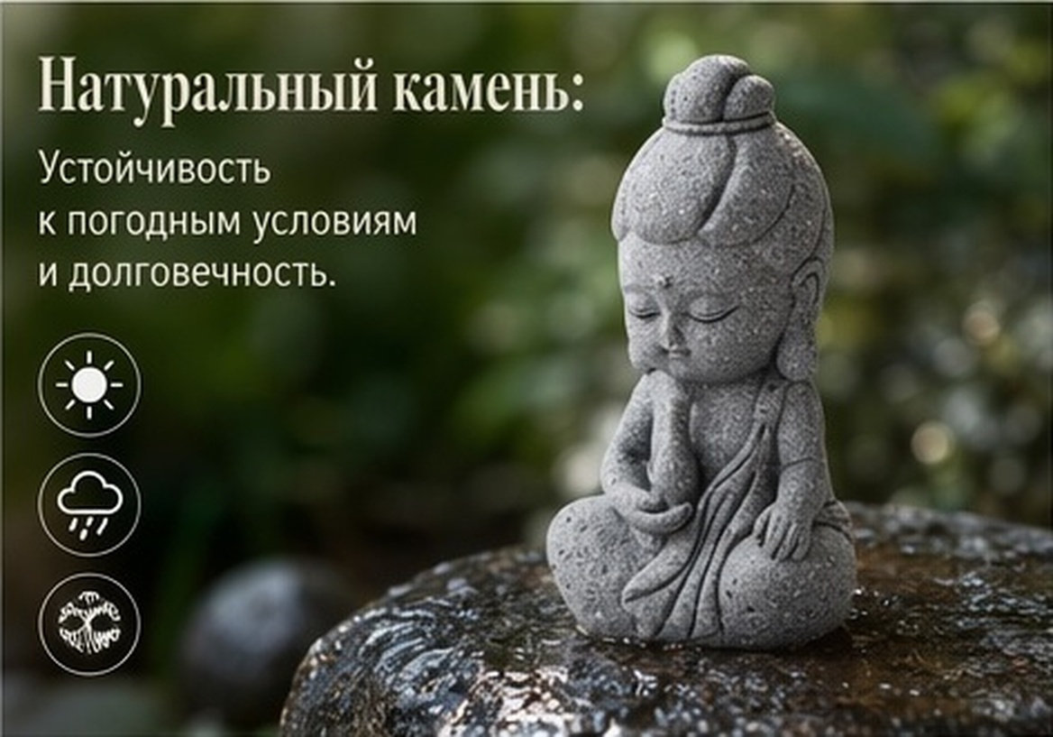 Mini Bonsai Zen Garden - รูปปั้นพระโพธิสัตว์กวนอิมหินขนาดเล็กสุดประณีต สำหรับตกแต่งทางเข้าสวน ตกแต่งภายใน สร้างบรรยากาศสงบแบบเซน ประติมากรรมขนาดเล็ก บอนไซ