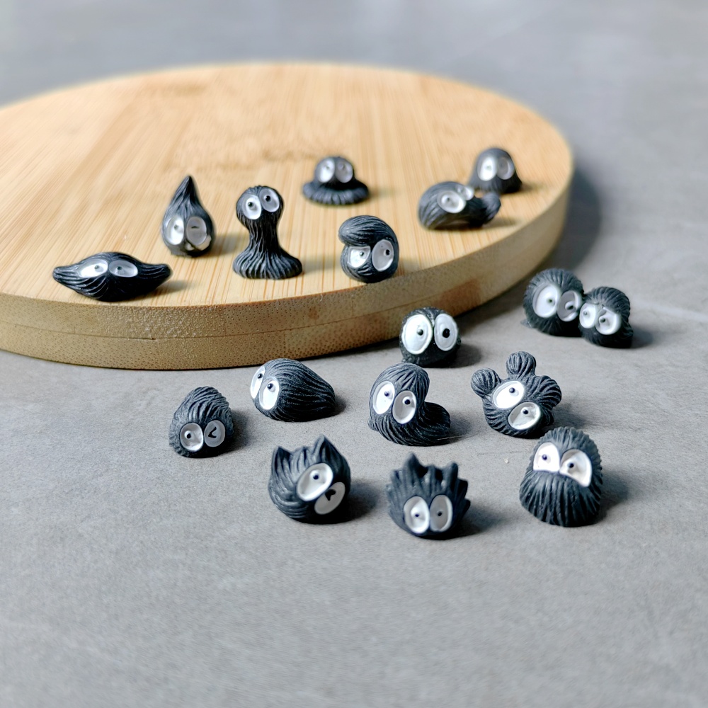 8 PC Mini ตลกน่ารักสีดําสีฟ้าห - Bonsai Garden Miniature บทวิจารณ์และราคา