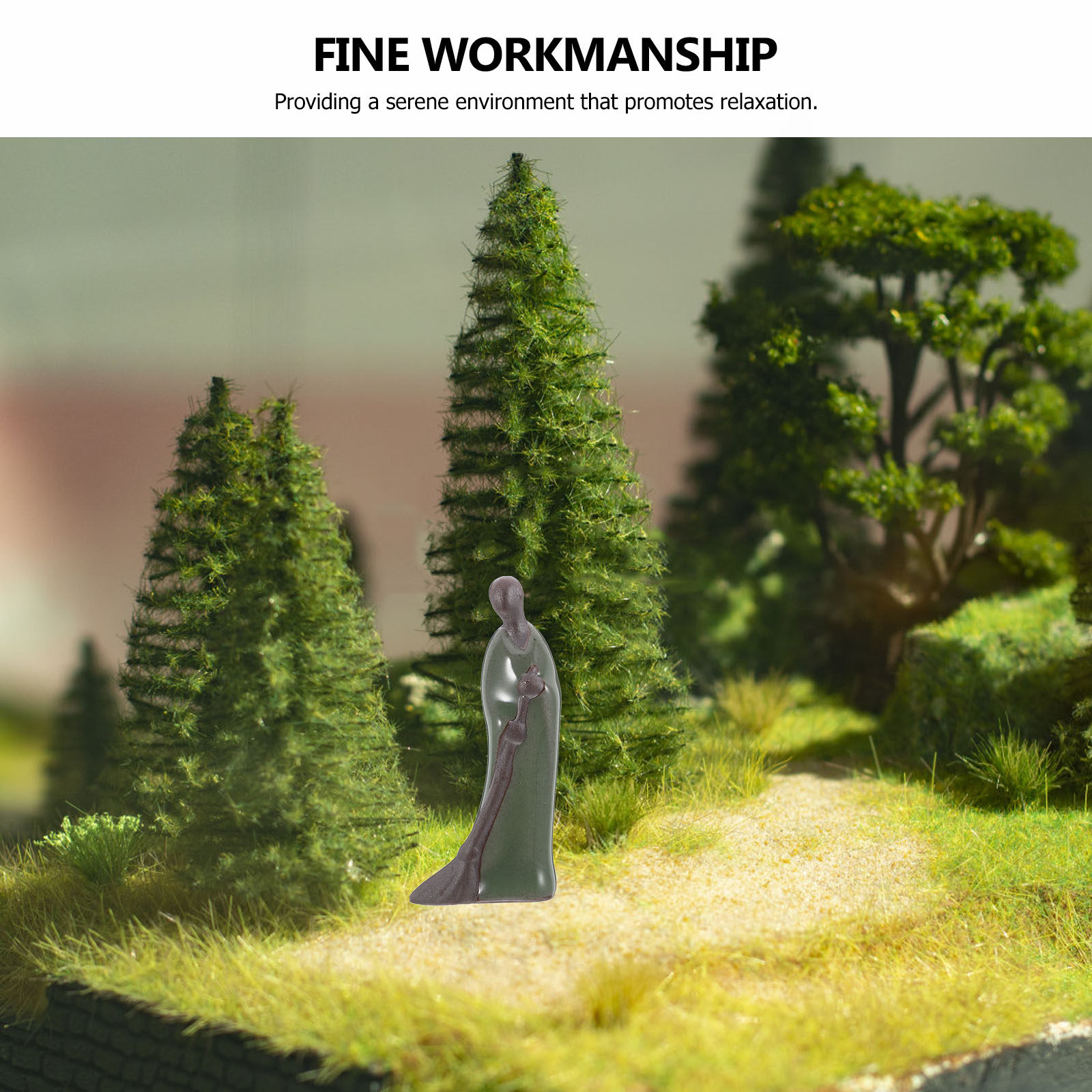 รูปปั้นเซรามิกพระสงฆ์มินิเซน ส - Mini Bonsai Zen Garden บทวิจารณ์และราคา