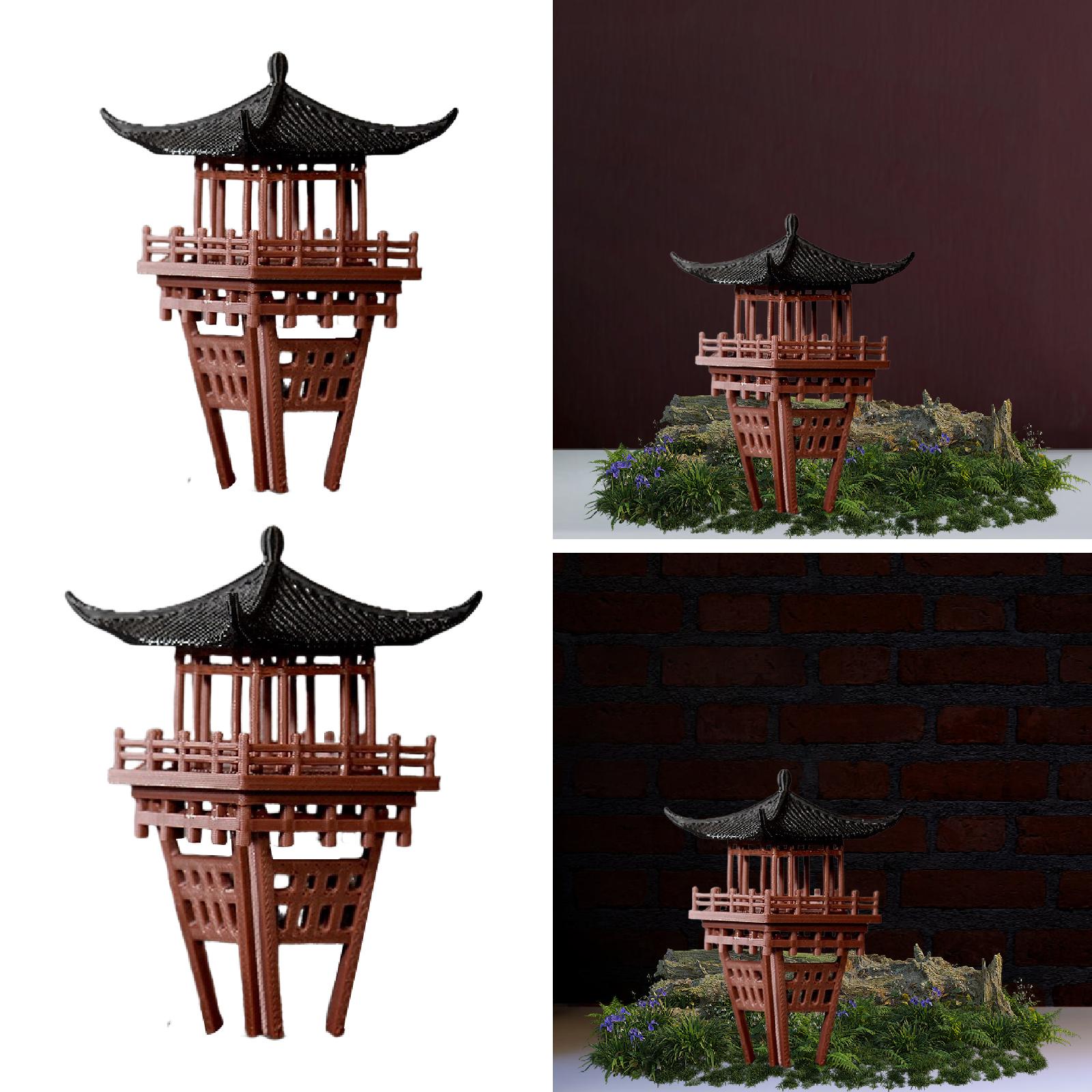 ศาลาจีนจิ๋ว ของตกแต่งสวนแบบดั้ - Bonsai Garden Miniature บทวิจารณ์และราคา