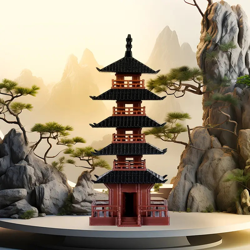 1 ชิ้น รูปปั้นเจดีย์ขนาดเล็ก แ - Mini Bonsai Zen Garden บทวิจารณ์และราคา
