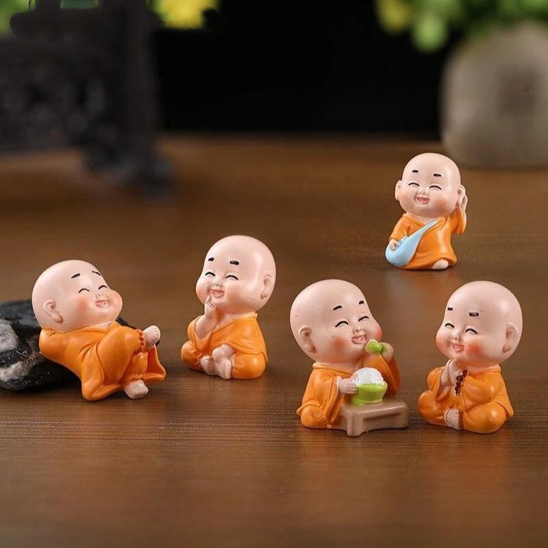 รูปปั้นพระน้อยเรซิน 1 ชิ้น สำห - Mini Bonsai Zen Garden บทวิจารณ์และราคา