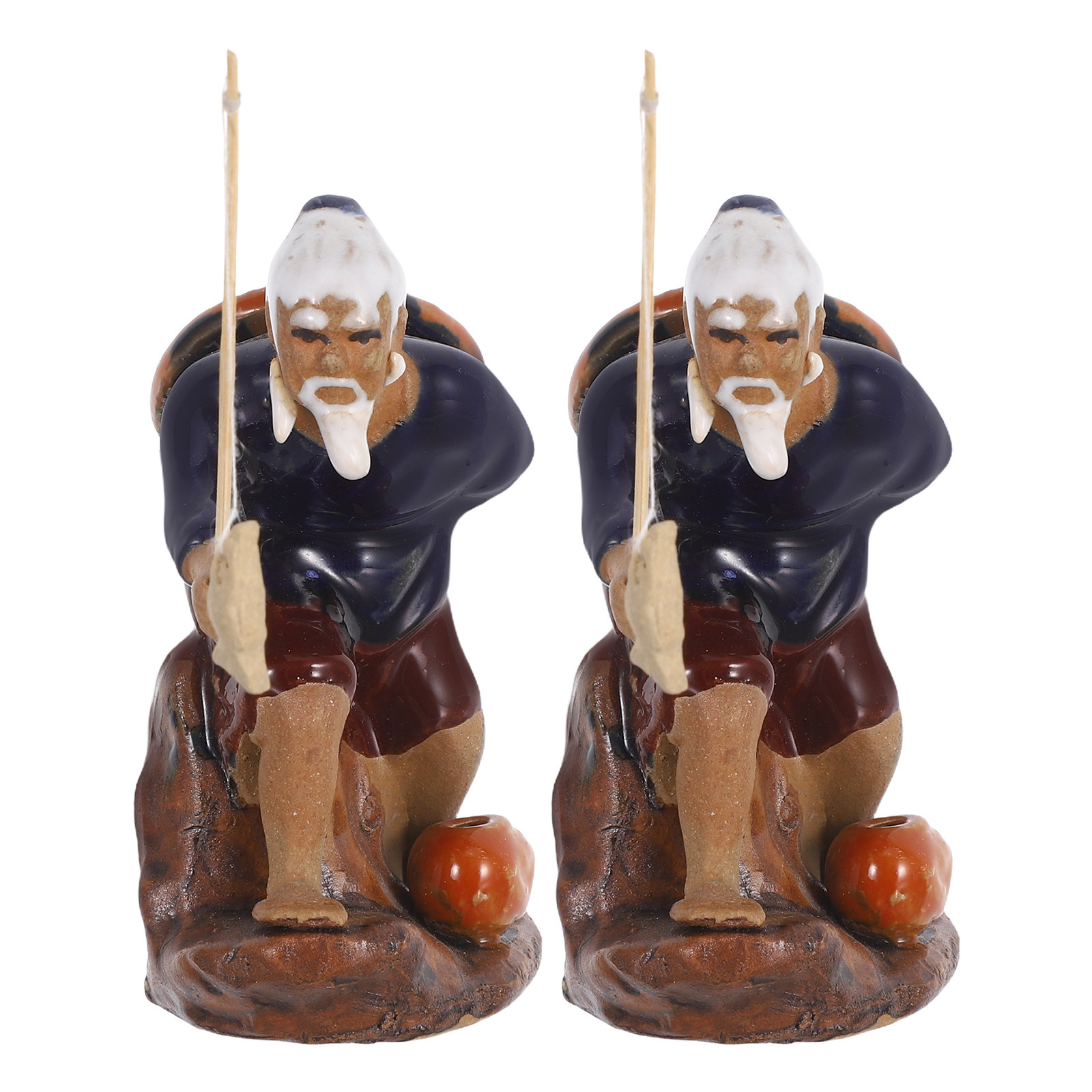2 ชิ้น รูปปั้นชาวประมงจิ๋วเซรา - Mini Bonsai Zen Garden บทวิจารณ์และราคา